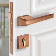 Plantex Door Handle for Home Main Door/Door lock with handle/Mortise Lock with 3 computerized Brass keys/14 inch Pull-Push Handle/Door Hardware - Combo (Rose Gold)