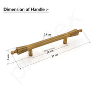 Plantex Heavy Duty Main Door Handle - 14 Inch Pull-Push Handle for Glass & Wooden Doors - Pack of 1 (Brass Antique) - 3 Years Warranty