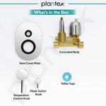 Plantex Brass Diverter Set for Bathroom/Concealed Body High Flow Diverter Full Set with Exposed Part Kit/Bathroom Shower System - (Chrome)