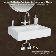 Plantex Pure Brass Basin Mixer Hot & Cold Water Tap/ Basin Tap with Teflon Tape/360° Swivel Spout Tap for Wash Basin-7 Year Warranty (LEA-709-Chrome)