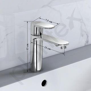 Plantex Pure Brass Pillar Cocke for Basin with Water Saving Aerator/Tap for Wash Basin with Teflon Tape/Sink tap for Wash Basin-7 Year Warranty by Plantex-(ORN-203-Chrome)