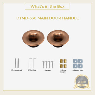 Plantex Heavy Duty Glass Door Handle/100 mm Main Glass Door Knob Handle/Pull-Push Knob for Glass Door Handle - Pack of 1 (PVD Rose Gold)