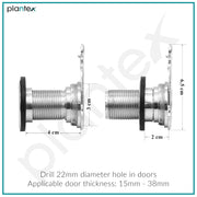 Plantex Door Eye Viewer/Solid Brass Eye Hole for Main Door/180 Degree Ultra Clear Doors Viewer for Safe and Secure Home/Office/Hotel - Pack of 1 (Chrome)