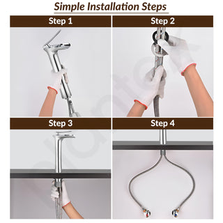Plantex Pure Brass Basin Mixer Tap Hot & Cold/Single Lever Pillar Cock Water Tap for Basin/Mixer tap for Wash Basin-(Chrome)