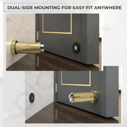 Plantex Stainless Steel Wall-Mounted Magnetic Door Stopper/Door Catcher for Wooden Door - Pack of 10 (Brass Antique)