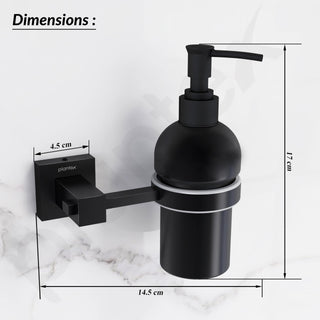 Plantex 304 Grade Stainless Steel Hand Wash Holder for Wash Basin Liquid Soap Dispenser/Bathroom Accessories - Splash (Black)