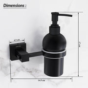 Plantex 304 Grade Stainless Steel Hand Wash Holder for Wash Basin Liquid Soap Dispenser/Bathroom Accessories - Splash (Black)