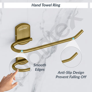 Plantex 304 Stainless Steel Towel Hanger for Wash Basin/Hand Towel Ring/Napkin Hanger/Bathroom Accessories (Brass Antique) Parv