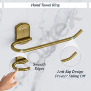 Plantex 304 Stainless steel Towel Hanger for Wash Basin/Hand Towel Ring/Napkin Hanger/Bathroom Accessories (Brass Antique) Parv