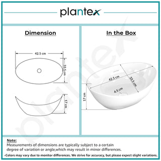 Plantex Ceramic Basin/Wash Basin for Bathroom/Tabletop Wash Basin/Bathroom Basin (Cadiz, White)