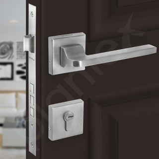 Plantex Premium Door Lock/Main Door Lock for Home/Mortise Lock Set with 3 Years of Warranty (605-Satin & Chrome)