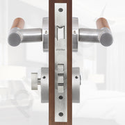 Plantex Main Door Lock/Mortise Lock for Door with 3 Years of Warranty - Robust Door Lock for Home with Brass Lock Body & Cylinder (038-Matt & Wood Finish)