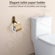 Plantex Antique Aluminum Toilet Paper Holder/Tissue Paper Roll Holder/Toilet Paper Holder Roll Holder for Bathroom Accessories (Brass-Antique)