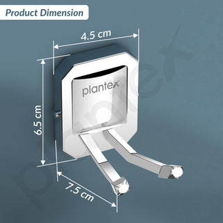 Plantex 304 Grade Stainless Steel Robe Hook/Cloth-Towel Hanger/Door Hanger Hook/Bathroom Accessories - Cute (Chrome)