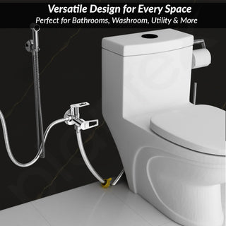 Plantex Pure Brass 2 Way Angle Valve/Angle Cock for Bathroom with Wall Flange and Teflon Tap - Pack of 1 (Chrome, 3220)