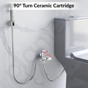 Plantex Pure Brass 2 way Angle Valve Tap/Angle Cocke for Bathroom with Teflon Tap (ZUR-1506, Chrome)