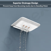 Plantex Acrylic Bathroom Soap Holder/Soap Dish/Wall Mounted Soap Holder/Bathroom Accessories - White