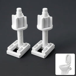 Plantex Toilet Seat Cover Hinges/Plastic Screw Kit for Toilet Seat Cover Repair/Fixing Kit for EWC Models/Plastic Seat Cover Fixtures - (White)