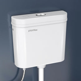 Plantex Flush Tank for Toilet with 10 Ltr Water Capacity/Dual Flushing Cistern for Bathroom/Polypropylene Toilet Flush Tank - Pack of 1 (Classic, White)