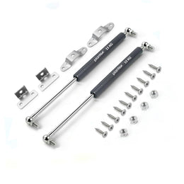 Plantex 12 Inch Hydraulic Gas Spring Stay Strut Pneumatic Lift Support with Cover/Cabinet Hinges Support/Capacity 15 KGS (150 N) - Pair of 1 (2 Pcs) (Silver)