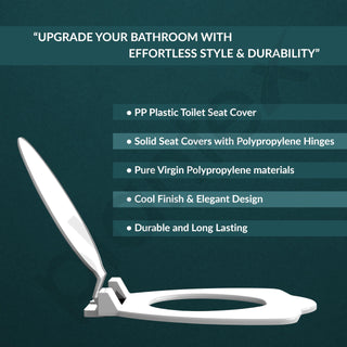 Plantex Anglo Toilet Seat Cover/Indian Toilet Seat/Polypropylene Seat - Pack of 1 (White)