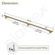 Plantex Aluminium Cabinet Handle/900mm Wardrobe Handle for Home/Cupboard Door Pull-Push Handles for Office - Pack of 1 (DTC-5580, Brass Antique & Gold)