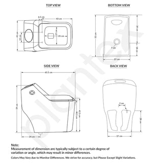 Plantex Imported Ceramic Commode/Floor Mounted Commode/Rim Siphonic Vaccum Flush with Soft Close Toilet Seat Cover - S Trap (Matt Black)
