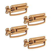 Plantex Door Stopper/5 Inch Baby Latch Kadi/Door Latch for Bathroom/Door Lock for Home/Office Doors - Pack of 4 (Rose Gold)