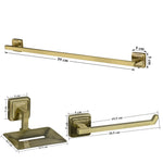 Plantex Decan 304 Grade Stainless Steel Towel Rod for Bathroom/Soap Holder/Napkin Ring/Bathroom Accessories - Brass Antique
