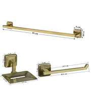 Plantex Decan 304 Grade Stainless Steel Towel Rod for Bathroom/Soap Holder/Napkin Ring/Bathroom Accessories - Brass Antique