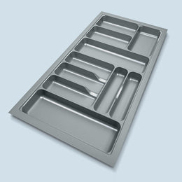 Plantex Cutlery tray for Kitchen Drawer/Cutlery Cosmetic Stationary Organizer/Cabinet Cutlery Tray Organizer for Modular Kitchen - (Grey-35.5 X 19 INCH)