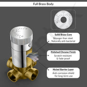 Plantex Brass Single Knob Shower Diverter with One Switch/Innovative Bathroom Mixer Valve/Cost-Effective Wall Mount Shower System Fitting - (Chrome, 8091)