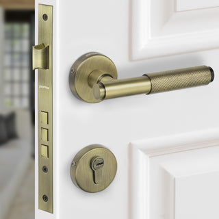 Plantex Premium Door Lock with 3 Years of Warranty/Mortise Lock for Home - Main Door Lock Set (Brass Antique)