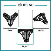 Plantex 4 Inch Sofa Legs for Bed Furniture/Sofa Legs for Table/Sofa Support Legs with Rubber Grip (Black, 8 Pcs)