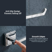 Plantex 304 Grade Stainless Steel Washbasin Towel Hanger for Kitchen/Napkin Holder For Wash Basin/Hand Towel Hanger/Bathroom Accessories - Decan (Chrome)