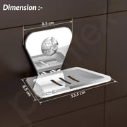 Plantex Pyramid Stainless Steel Soap Dish/Soap Stand/Bathroom Soap Holder/Soap Case Bathroom Accessories (Chrome)