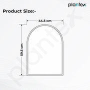 Plantex Aluminium Frame Mirror for Bathroom/Wall Mount Half-Capsule Mirror for Bedroom/Dressing Room/Living Room/Entryway - (Black, 18x24 Inch)