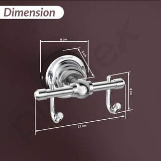 Plantex 304 Grade Stainless Steel Robe Hook/Cloth-Towel Hanger/Napkin Hanger/Bathroom Accessories Pack of 1, Skyllo (Chrome)