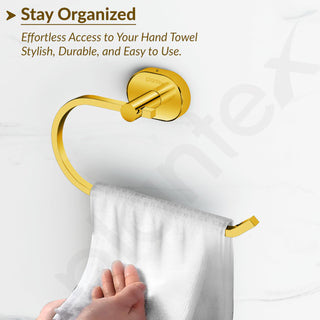 Plantex J4 Stainless Steel Towel Hanger for Wash Basin/Hand Towel Hanger/Napkin Holder for Wash Basin/Bathroom Accessories (PVD Gold Finish) Onix