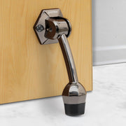 Plantex Door Stopper for Main Door/5-Inch Stopper with Rubber Grip/Stoppers for Wooden Door/Stops for Door â€“ Pack of 1 (Satin Black)