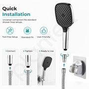 Plantex Hand Shower for Bath/4 Mode Multifunctional Shower/ABS Plastic Silicone Handheld Shower/Easy Mode Switching – (Chrome, APS-H592)