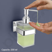 Plantex Heavy-Duty Stainless Steel Liquid Soap Dispenser/Hand Wash Dispenser/Shampoo Dispenser/Bathroom Accessories -Aqua (Chrome)