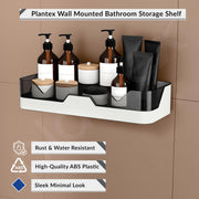 Plantex Premium Self Adhesive Bathroom Shelf/Storage Box for Bathroom/Plastic Shelf for Bathroom/Multi-Purpose Storage Racks for  Kitchen/Bathroom Accessories RackÃ¢â‚¬â€œPack of 2(White)