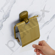 Plantex 304 Stainless Steel Tissue Paper Roll Holder For Bathroom/Toilet Paper Stand for Washroom/Toilet Paper Holder for Bathroom Accessories - Parv (Brass Antique)