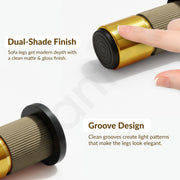 Plantex 3 Inch Sofa Leg for Bed Furniture/Aluminium Sofa Leg for Table/Support Legs/Furniture Leg - Pair of 2 (4 Piece) (DTS-77, Brass Antique & Gold)