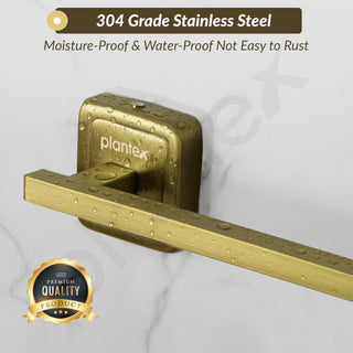Plantex 304 Grade Stainless Steel Towel Hanger for Washbasin/Napkin Holder for Bathroom & Kitchen/Hand Towel Hanger/Bathroom Accessories - Decan (Brass Antique)