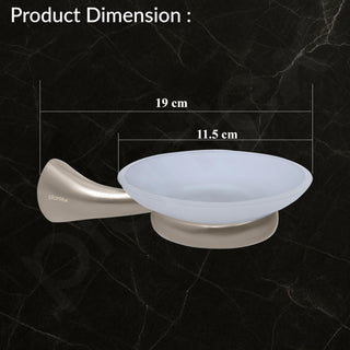 Plantex Smero Pure Brass Soap Holder for Bathroom and Kitchen/Soap Stand/Soap Dish/Soap Case/Bathroom Accessories - Effect (Satin Matt)