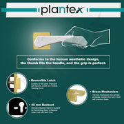 Plantex Premium Main Door Lock Set With 3 Years Warranty - Mortise Lock (594 - Gold and White)