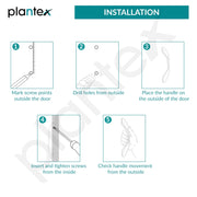 Plantex Cabinet Handle/96mm Handle for Wardrobe/Kitchen Handle/Pull-Push Handle for Home/Office - Pack of 1 (Rose Gold)