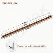 Plantex Cabinet Handle/Kitchen Cabinet Door Handle/Wardrobe/600 mm Cupboard Handle/Door Pull-Push Handle for Home/Office - Pack of 2 (Rose Gold)